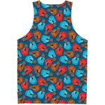 Boxing Gloves Pattern Print Men's Tank Top