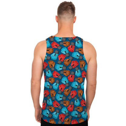 Boxing Gloves Pattern Print Men's Tank Top