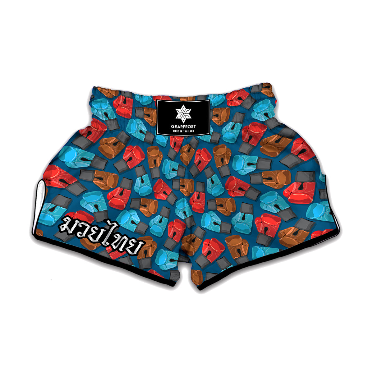 Boxing Gloves Pattern Print Muay Thai Boxing Shorts