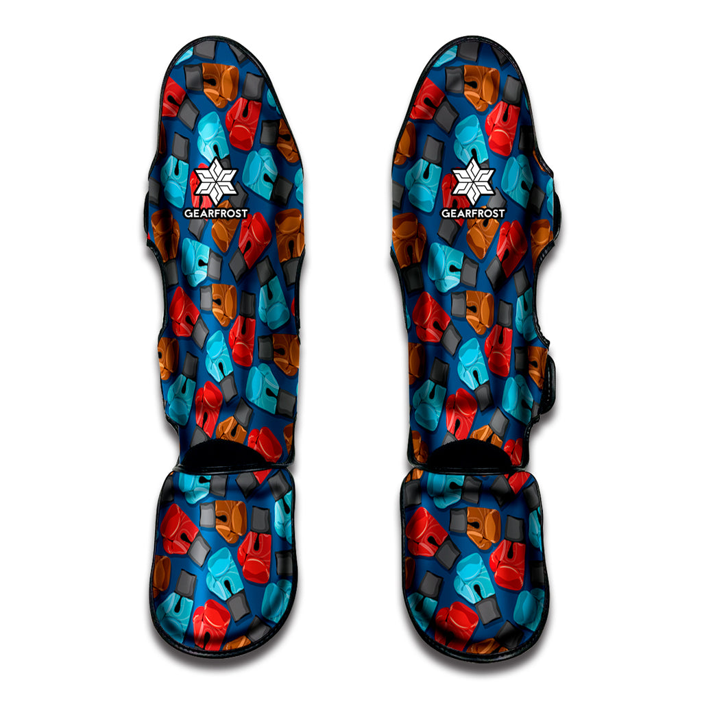 Boxing Gloves Pattern Print Muay Thai Shin Guard