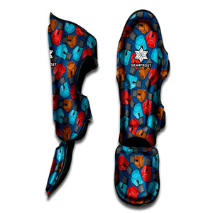 Boxing Gloves Pattern Print Muay Thai Shin Guard