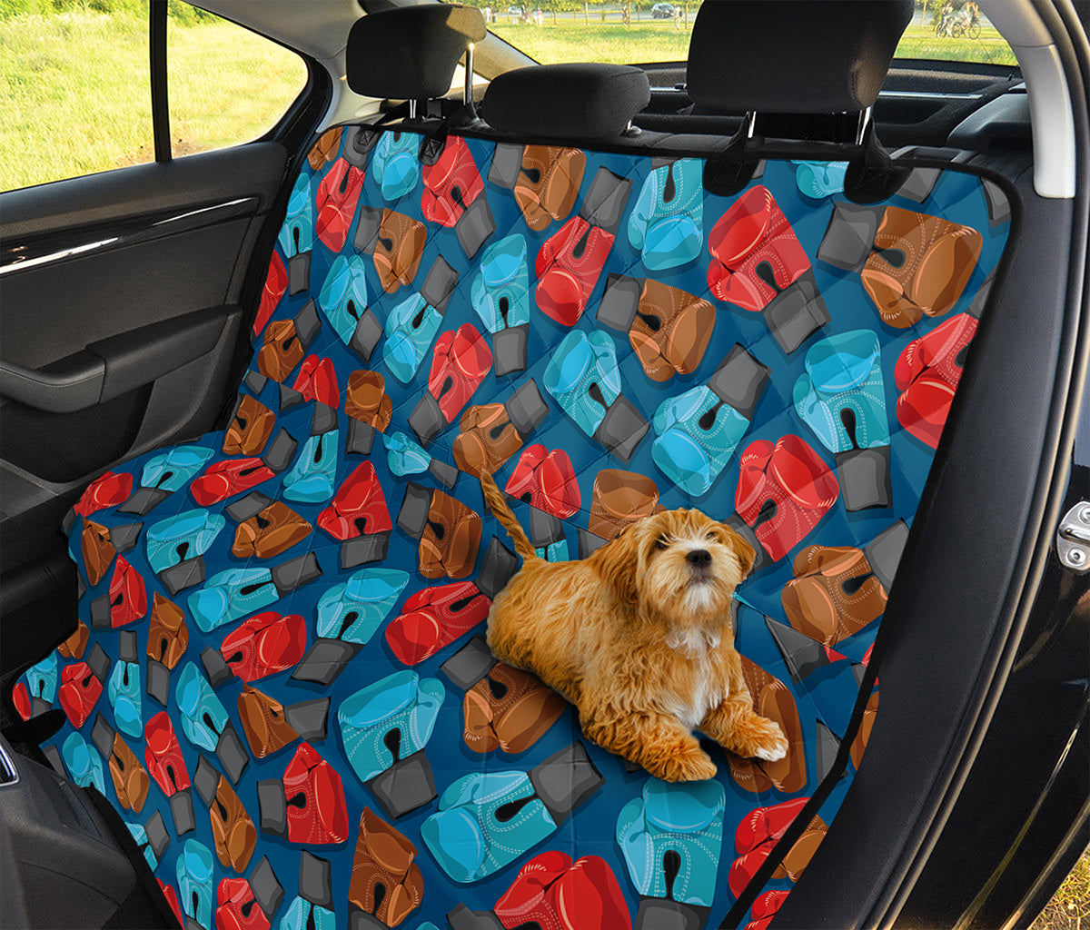 Boxing Gloves Pattern Print Pet Car Back Seat Cover
