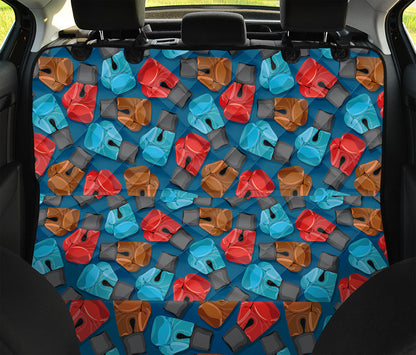 Boxing Gloves Pattern Print Pet Car Back Seat Cover