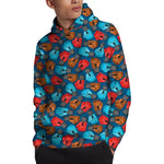 Boxing Gloves Pattern Print Pullover Hoodie