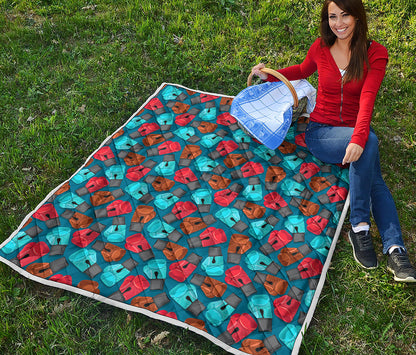 Boxing Gloves Pattern Print Quilt