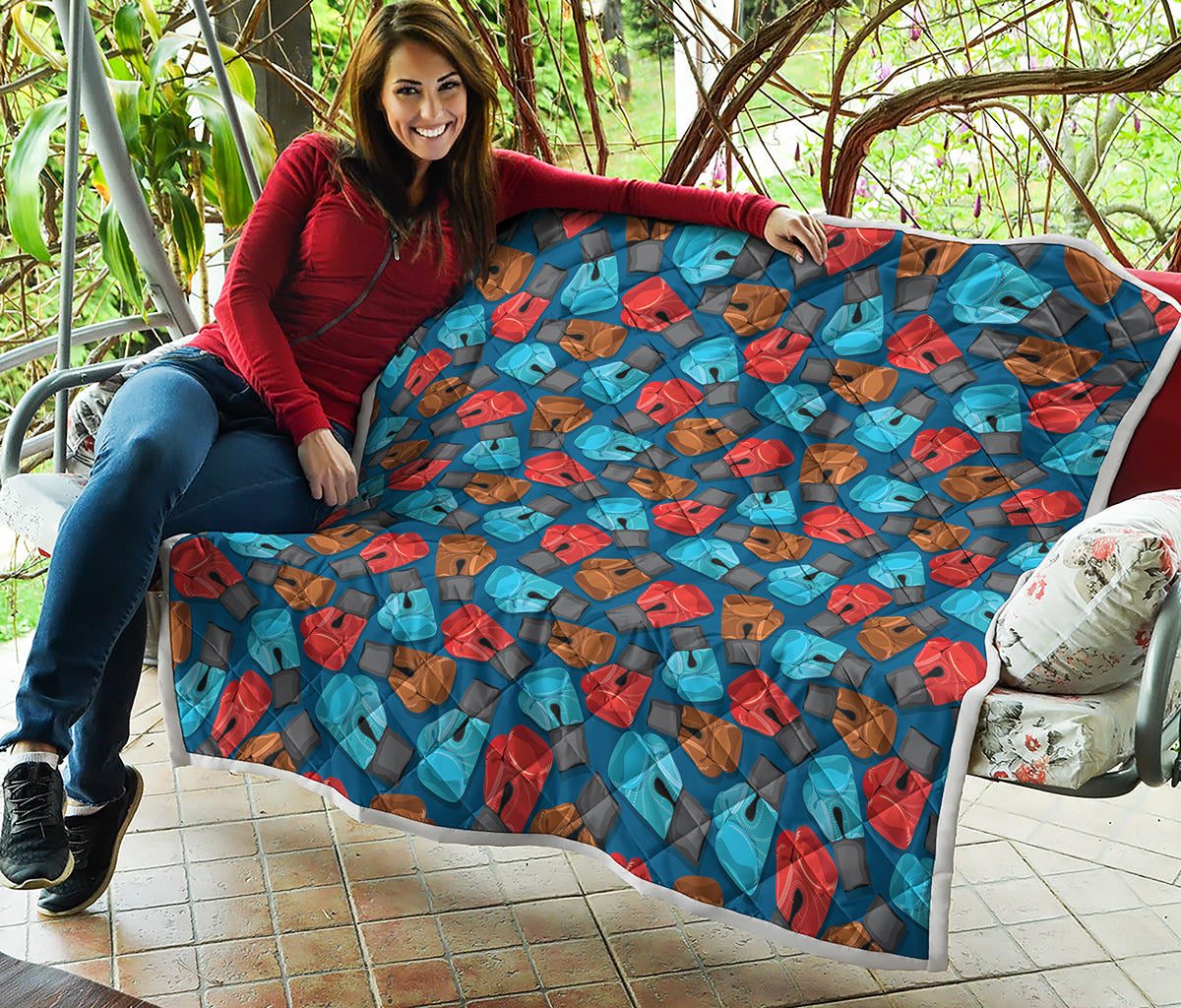 Boxing Gloves Pattern Print Quilt