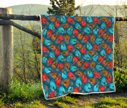Boxing Gloves Pattern Print Quilt