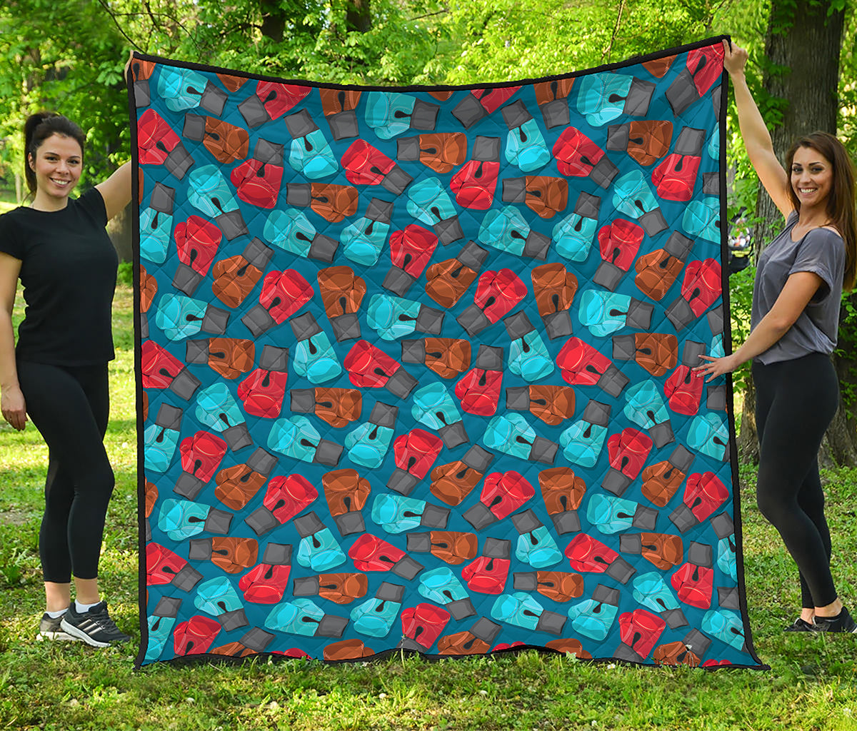 Boxing Gloves Pattern Print Quilt