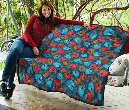 Boxing Gloves Pattern Print Quilt