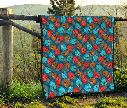 Boxing Gloves Pattern Print Quilt