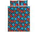 Boxing Gloves Pattern Print Quilt Bed Set
