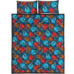 Boxing Gloves Pattern Print Quilt Bed Set