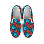 Boxing Gloves Pattern Print White Slip On Shoes