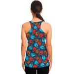 Boxing Gloves Pattern Print Women's Racerback Tank Top