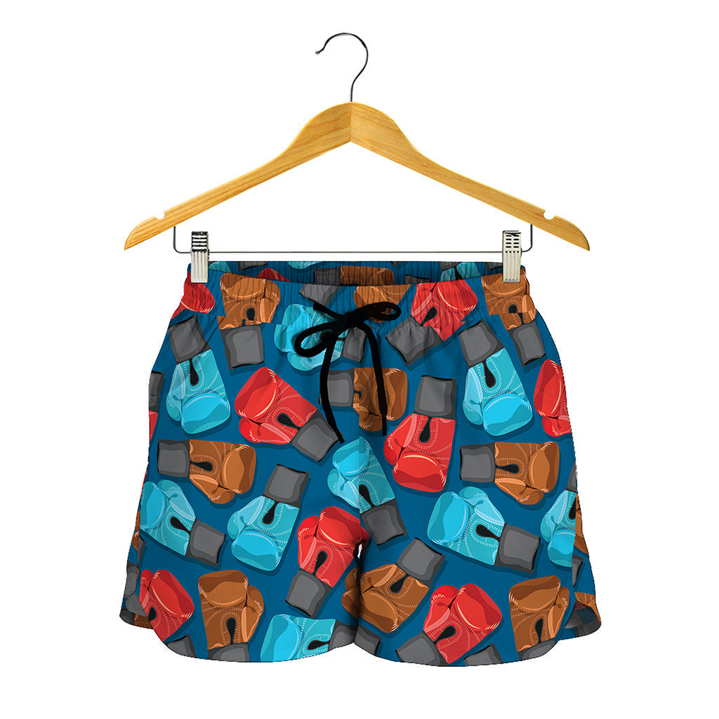 Boxing Gloves Pattern Print Women's Shorts