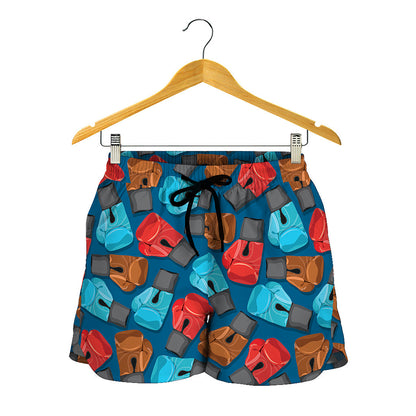 Boxing Gloves Pattern Print Women's Shorts