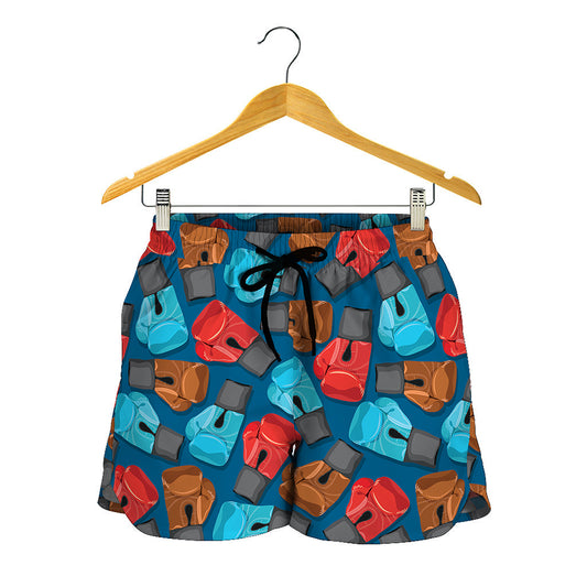 Boxing Gloves Pattern Print Women's Shorts