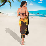 Brave Firefighter Painting Print Beach Sarong Wrap