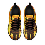 Brave Firefighter Painting Print Black Sneakers