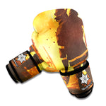 Brave Firefighter Painting Print Boxing Gloves