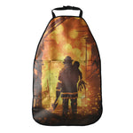 Brave Firefighter Painting Print Car Seat Organizers