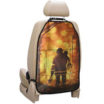 Brave Firefighter Painting Print Car Seat Organizers