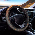 Brave Firefighter Painting Print Car Steering Wheel Cover