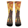 Brave Firefighter Painting Print Crew Socks