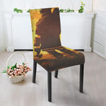 Brave Firefighter Painting Print Dining Chair Slipcover