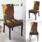 Brave Firefighter Painting Print Dining Chair Slipcover