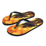 Brave Firefighter Painting Print Flip Flops