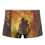 Brave Firefighter Painting Print Men's Boxer Briefs