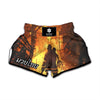 Brave Firefighter Painting Print Muay Thai Boxing Shorts