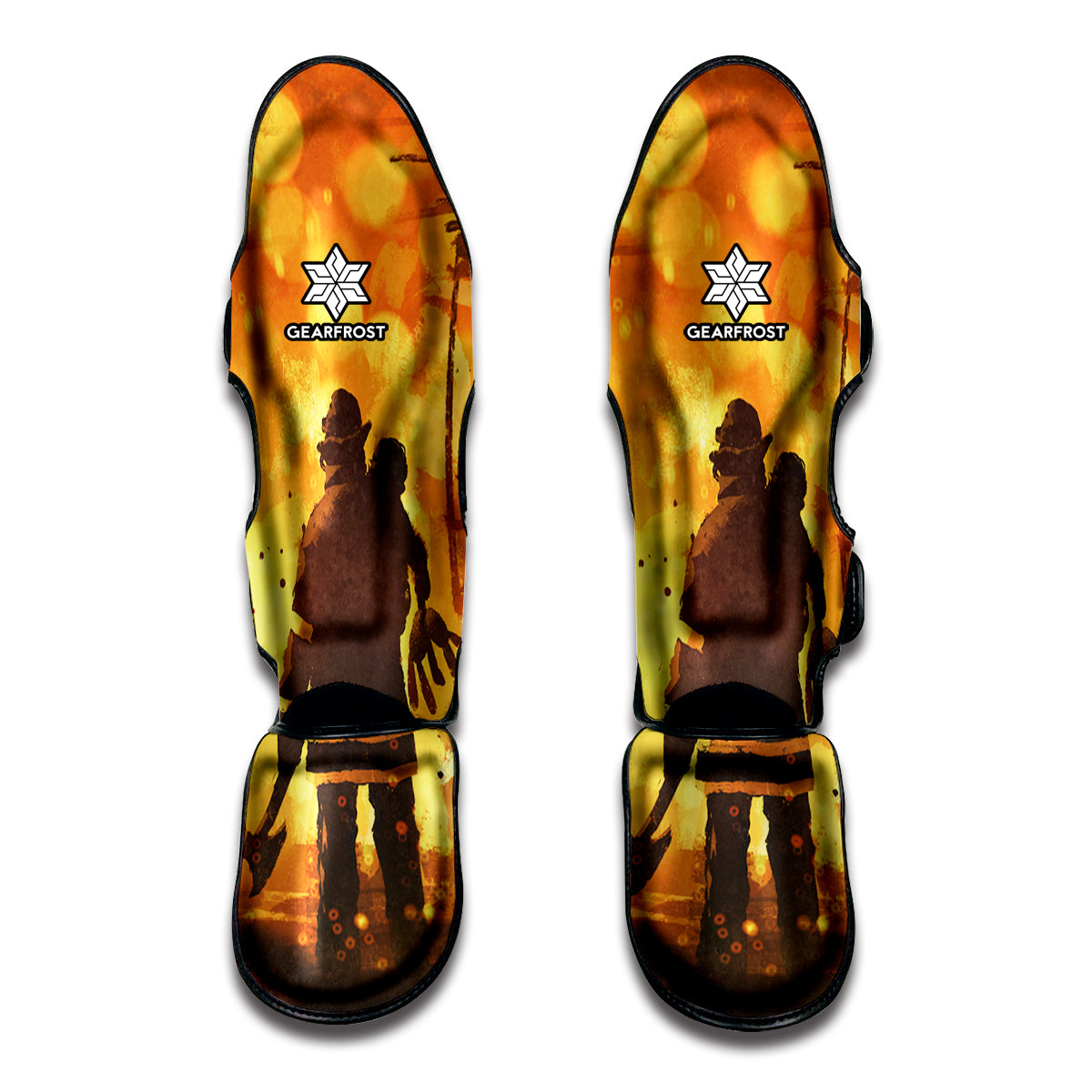 Brave Firefighter Painting Print Muay Thai Shin Guard