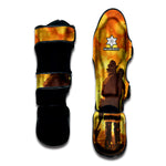 Brave Firefighter Painting Print Muay Thai Shin Guard