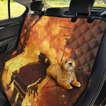 Brave Firefighter Painting Print Pet Car Back Seat Cover