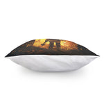 Brave Firefighter Painting Print Pillow Cover