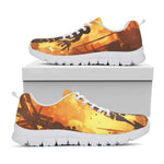 Brave Firefighter Painting Print White Sneakers