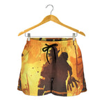 Brave Firefighter Painting Print Women's Shorts