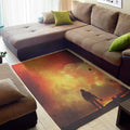 Brave Firefighter With Axe Print Floor Mat