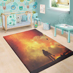 Brave Firefighter With Axe Print Area Rug
