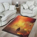 Brave Firefighter With Axe Print Area Rug