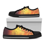 Brave Firefighter With Axe Print Black Low Top Shoes