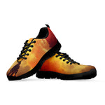 Brave Firefighter With Axe Print Black Sneakers