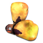 Brave Firefighter With Axe Print Boxing Gloves