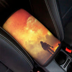 Brave Firefighter With Axe Print Car Center Console Cover