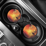 Brave Firefighter With Axe Print Car Coasters