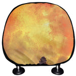 Brave Firefighter With Axe Print Car Headrest Covers