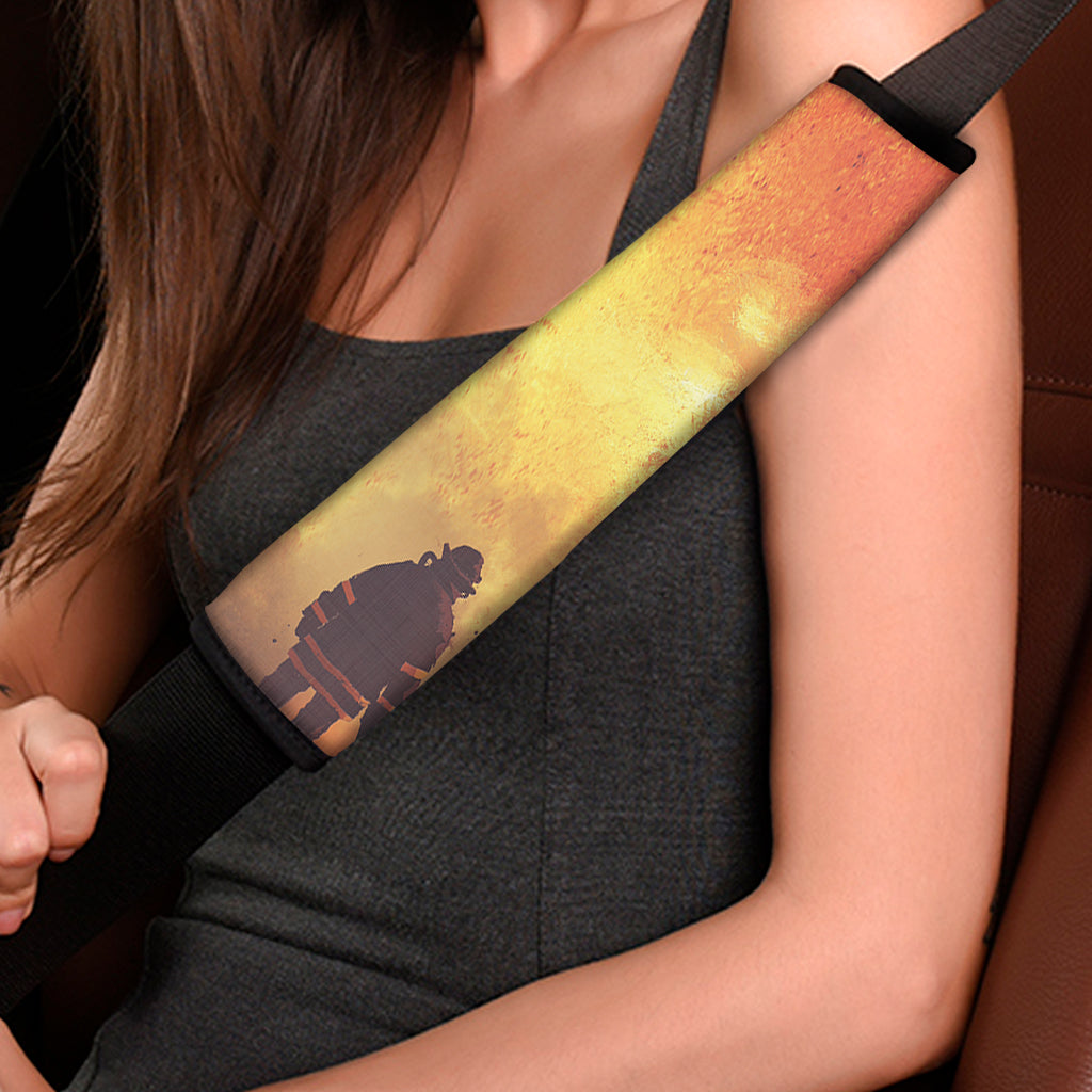 Brave Firefighter With Axe Print Car Seat Belt Covers