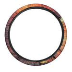 Brave Firefighter With Axe Print Car Steering Wheel Cover